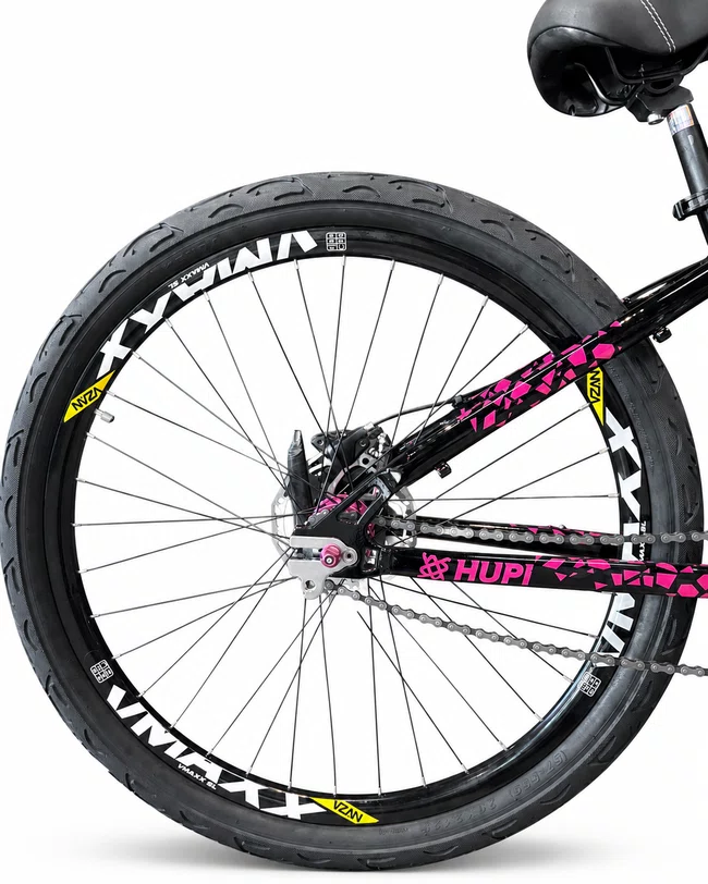 Bicicleta a26 hupi naja v9 single preto/rosa