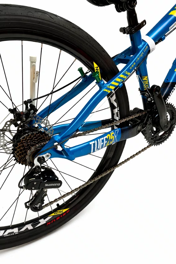 Bicicleta Viking Tuff 25 Aro 26 Shimano Tourney 21v Azul Claro, Amarelo e Preto