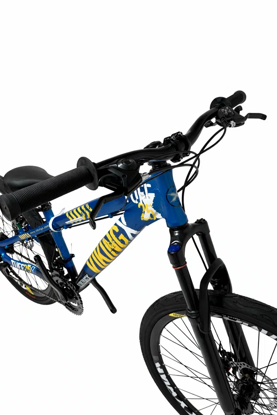 Bicicleta Viking Tuff 25 Aro 26 Shimano Tourney 21v Azul Claro, Amarelo e Preto