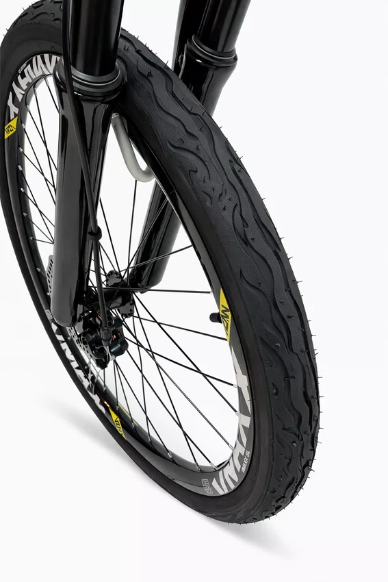 Bicicleta Viking Tuff 25 Aro 26 Shimano Tourney 21v Roxa, Verde e Amarelo