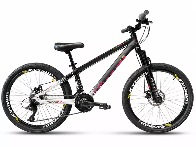 Bicicleta a26 viking tuff-44 peak 21v preta/branca/rosa