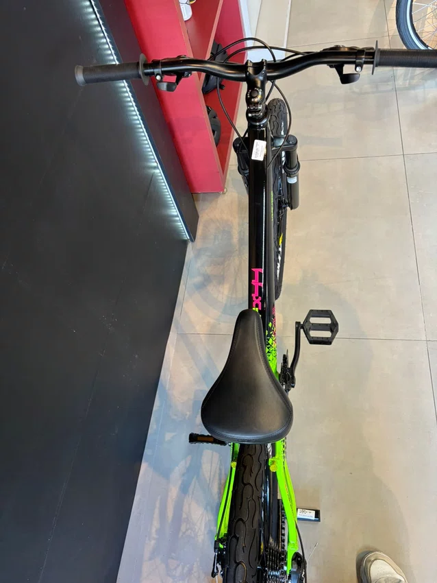 Bicicleta a26 viking tuff 44 peak 21v preta/verde/rosa