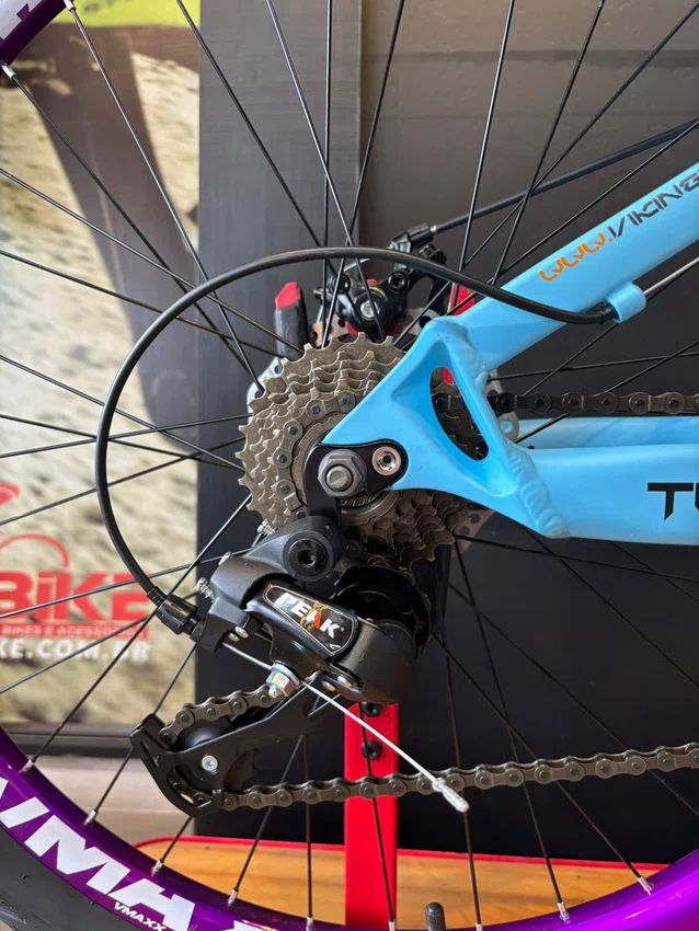 Bicicleta a26 viking tuff-44 peak 21v roxa/azul/laranja