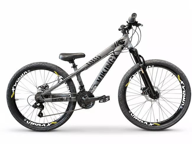 Bicicleta A26 Viking-x Tuff25 Roda Livre Barulhenta Freio Mecanico Grafite/Preto