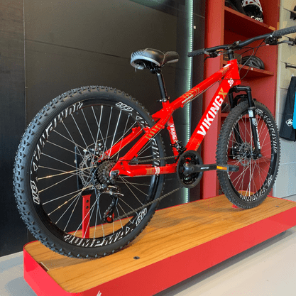 Bicicleta Vikingx Tuff 30 Aro 26 Tourney TZ 21v Vermelho