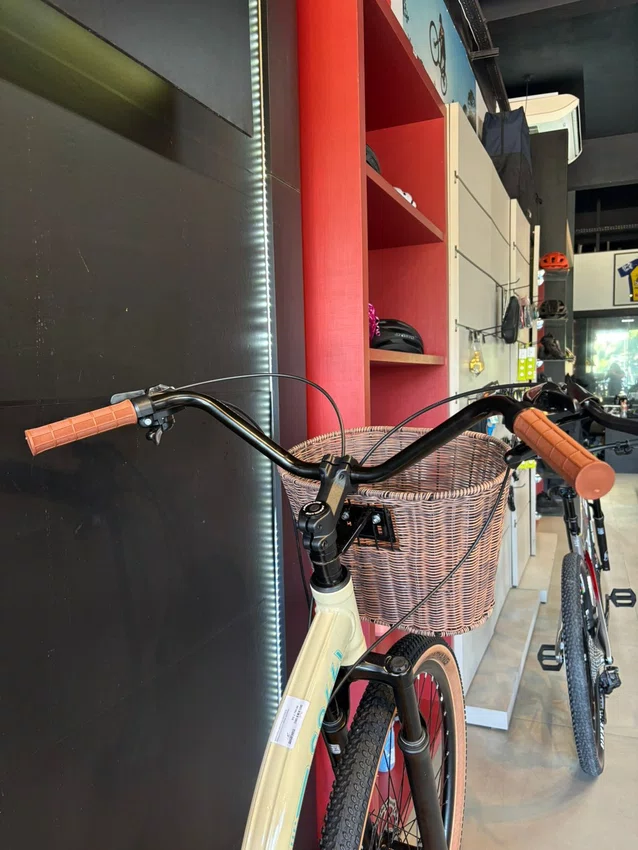 Bicicleta a29 colli monique shimano 21v bege (retro)