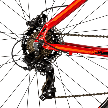 Bicicleta Groove Hype 30 Aro 29 Tourney 21v  Vermelho e Laranja e Preto