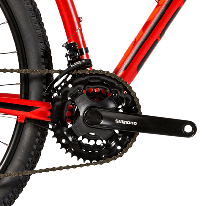 Bicicleta Groove Hype 30 Aro 29 Tourney 21v  Vermelho e Laranja e Preto