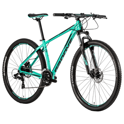 Bicicleta Groove Hype 50 Aro 29 Tourney 24v 2023 Verde Claro e Preto