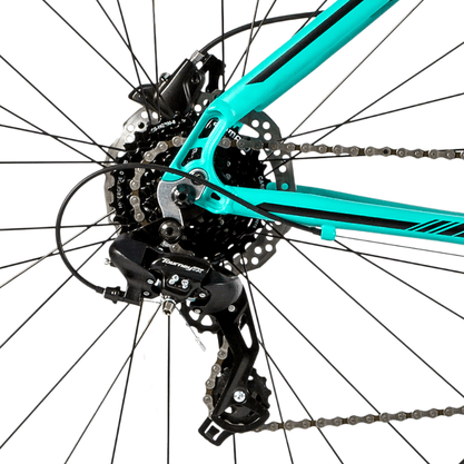 Bicicleta Groove Hype 50 Aro 29 Tourney 24v 2023 Verde Claro e Preto