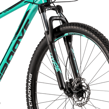 Bicicleta Groove Hype 50 Aro 29 Tourney 24v 2023 Verde Claro e Preto