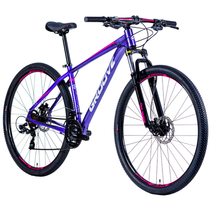 Bicicleta Groove Indie 30 Aro 29 Tourney 21v 2023 Violeta e Pink e Cinza