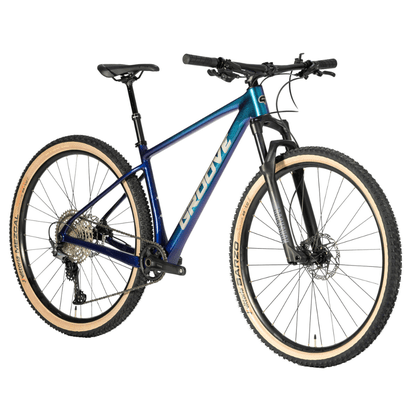 Bicicleta Groove Rhythm 7 Carbon Aro 29 Deore 12v 2023 Azul Prism e Azul Escuro