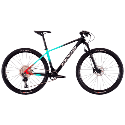 Bicicleta Oggi Agile Sport Carbon Aro 29 Deore 12v 2023 Preto e Azul e Vermelho