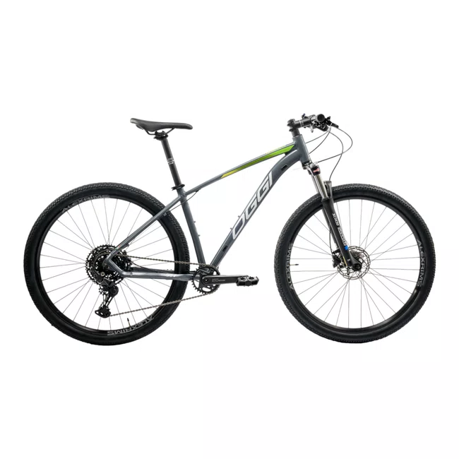 Bicicleta Oggi Big Wheel 7.1 Aro 29 Cues 10v 2026 Grafite, Verde e Amarelo