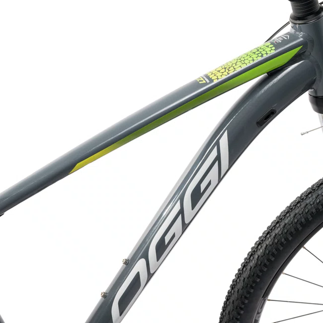 Bicicleta Oggi Big Wheel 7.1 Aro 29 Cues 10v 2026 Grafite, Verde e Amarelo