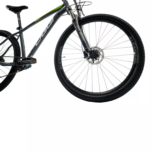 Bicicleta Oggi Big Wheel 7.1 Aro 29 Cues 10v 2026 Grafite, Verde e Amarelo