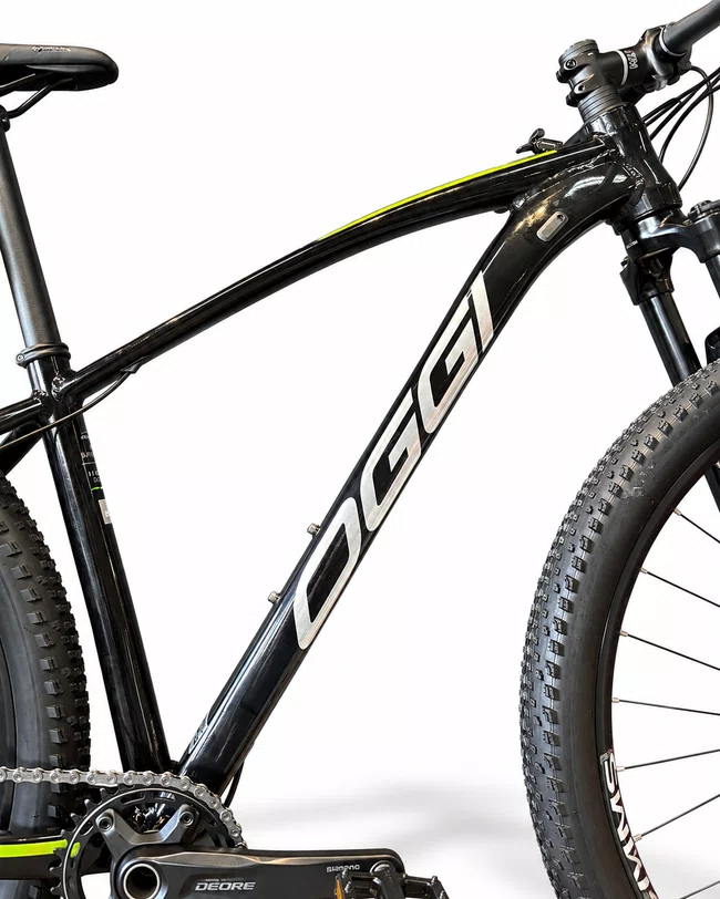 Bicicleta A29 Oggi Big Wheel 7.2 Deore 12v Preto/Verde/Cinza