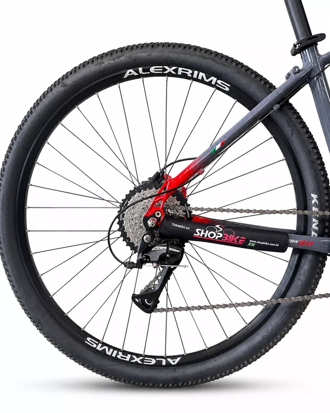 Bicicleta A29 Oggi Big Wheel 8.0 8V Cinza/Vermelho