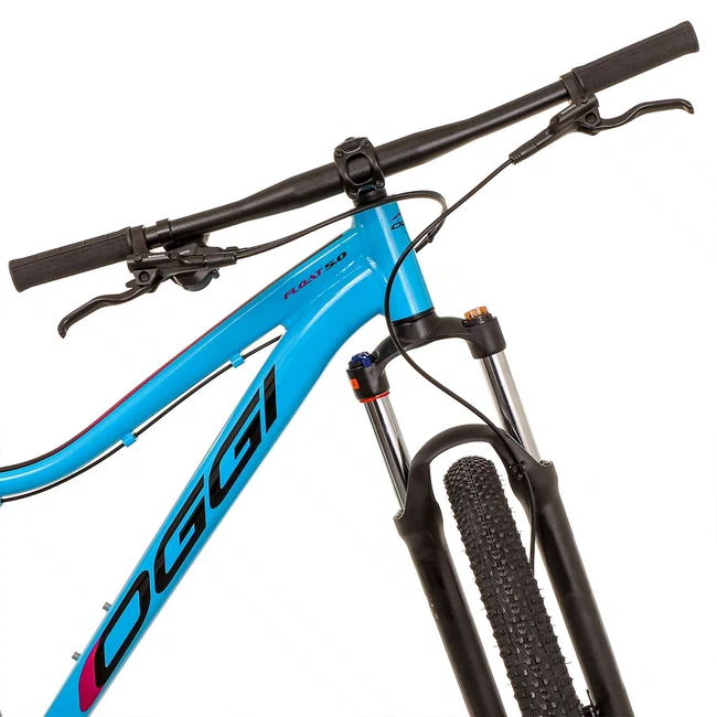 Bicicleta Oggi Float 5.0 Aro 29 EssA 8v 2026 Azul, Preto e Rosa