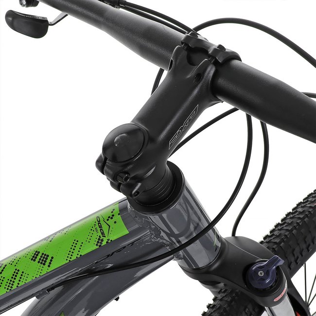 Bicicleta Oggi Hacker Sport Aro 29 Tourney 21v 2024 Grafite e Verde e Preto