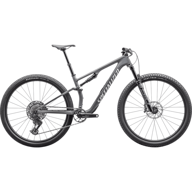 Bicicleta Specialized Aro 29 Epic 8 Comp Cinza Brilhante e Branco