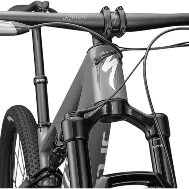 Bicicleta Specialized Aro 29 Epic 8 Comp Cinza Brilhante e Branco