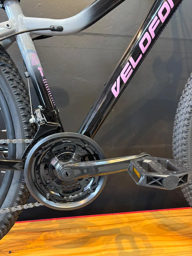 Bicicleta a29 veloforce kanne 21v preto/cinza/roxo