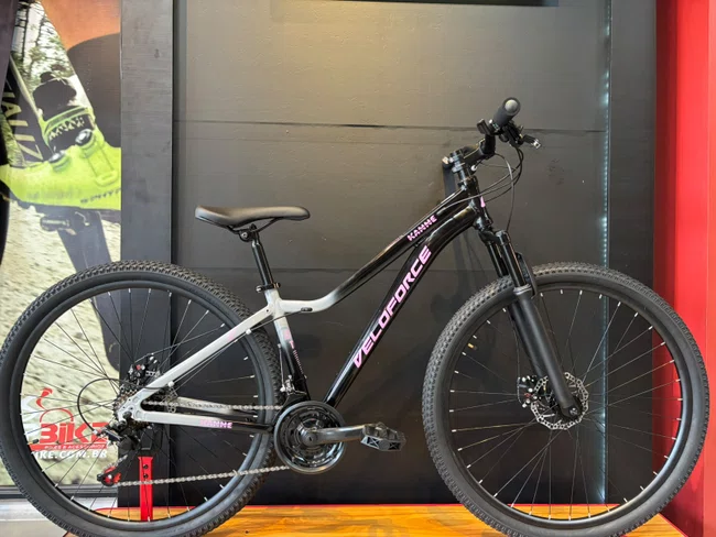Bicicleta a29 veloforce kanne 21v preto/cinza/roxo