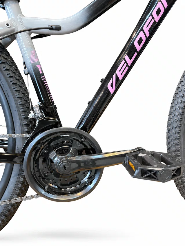 Bicicleta a29 Veloforce Kanne 21v Preto/Cinza/Roxo