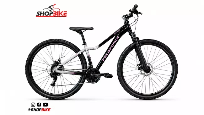 Bicicleta a29 Veloforce Kanne 21v Preto/Cinza/Roxo