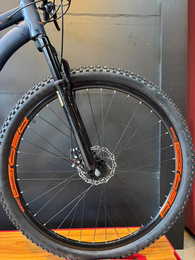 Bicicleta A29 Vibe Shimano 21v Azul Petroleo/Laranja