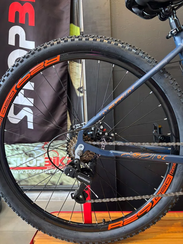 Bicicleta A29 Vibe Shimano 21v Azul Petroleo/Laranja