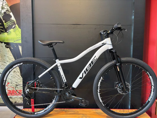 Bicicleta a29 vibe shimano 21v branca/preta