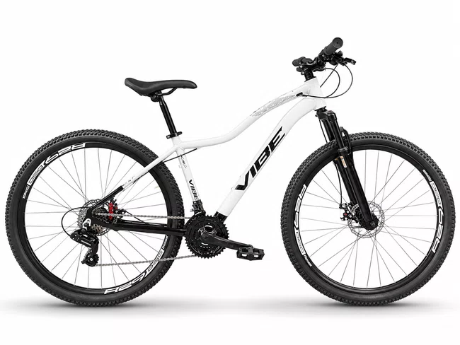 Bicicleta a29 vibe shimano 21v branca/preta
