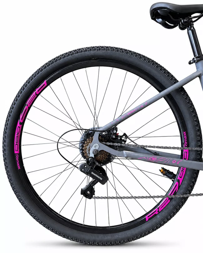 Bicicleta A29 Vibe Shimano 21V Cinza Concreto/Rosa