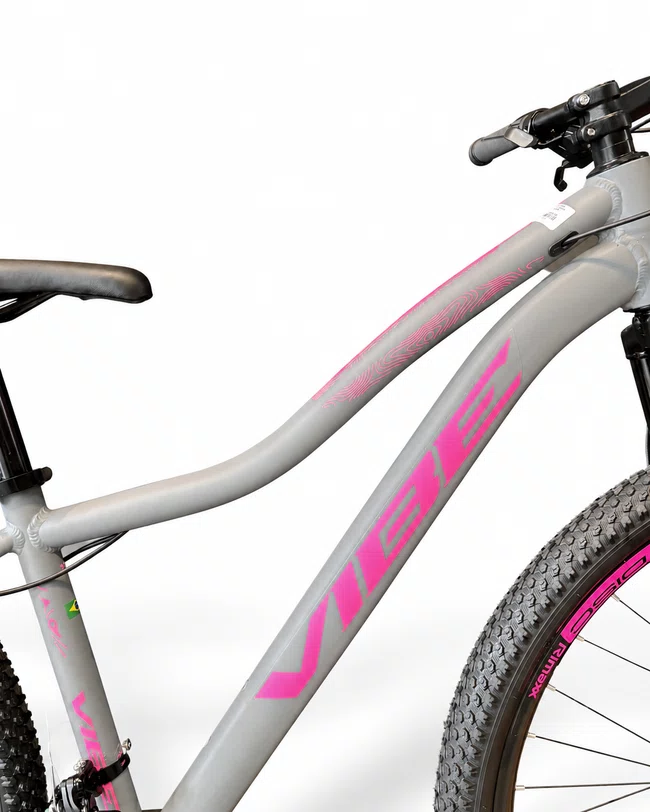 Bicicleta A29 Vibe Shimano 21V Cinza Concreto/Rosa