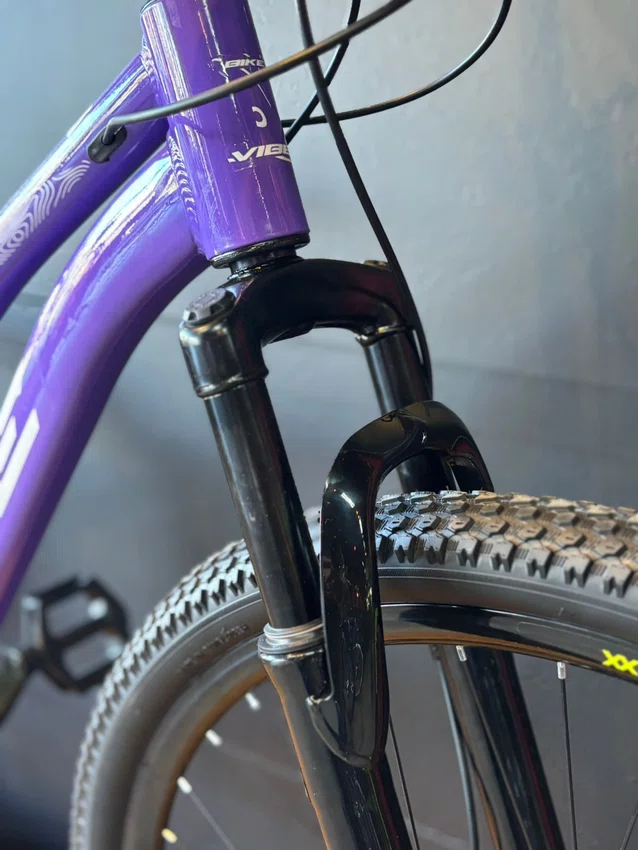 Bicicleta a29 vibe shimano 21v t-15 lilas/amarelo neon