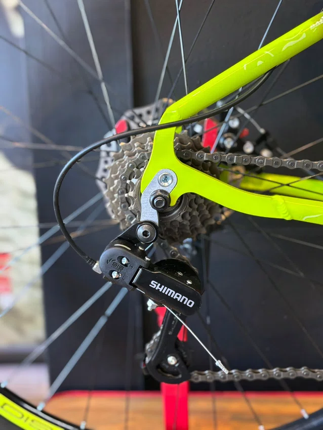 Bicicleta a29 vibe shimano 21v t-15 lilas/amarelo neon