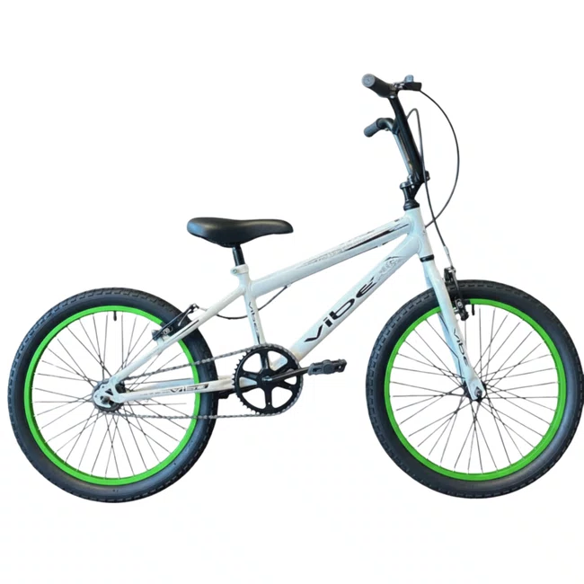 Bicicleta Aro20 Vibe Cross Branco, Preto e Verde