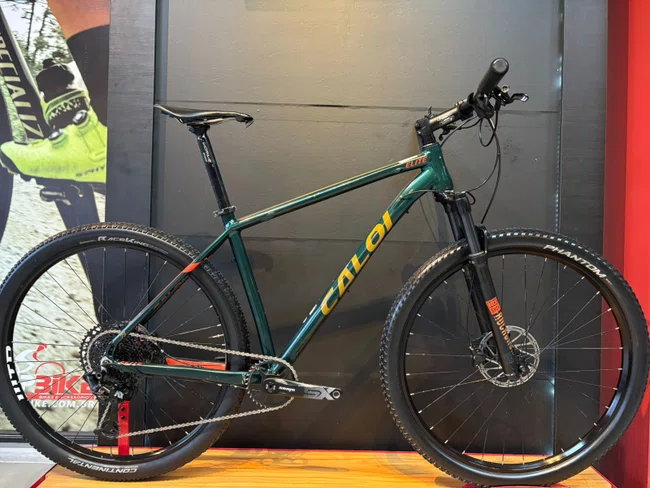Bicicleta Caloi Elite 20 Aro 29 SRAM NX 12v Verde/Vermelho Seminova