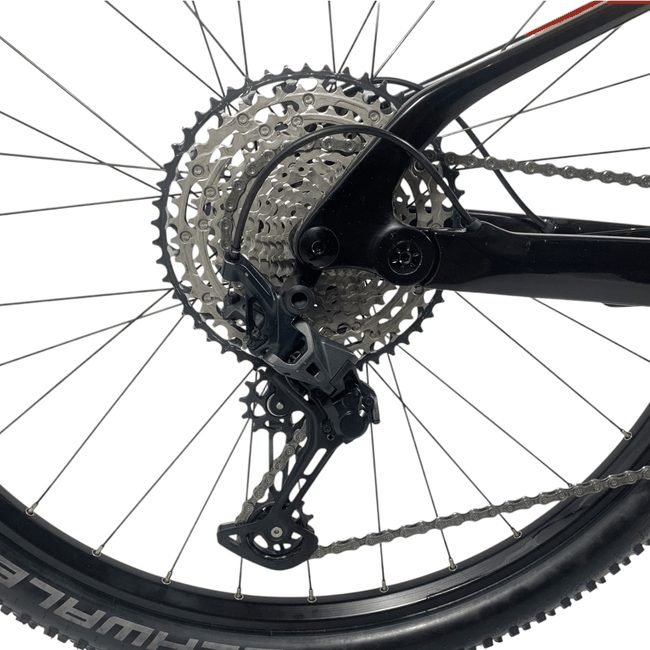 Bicicleta Caloi Elite Carbon FS Aro 29 SLX 12V Vermelha e Preta - Seminova