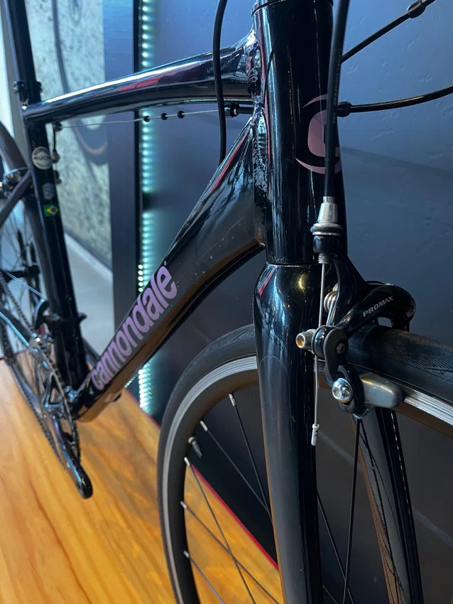 Bicicleta Cannondale Caad Aro 700 Optimo 3 Sora 18V Preta - Seminova