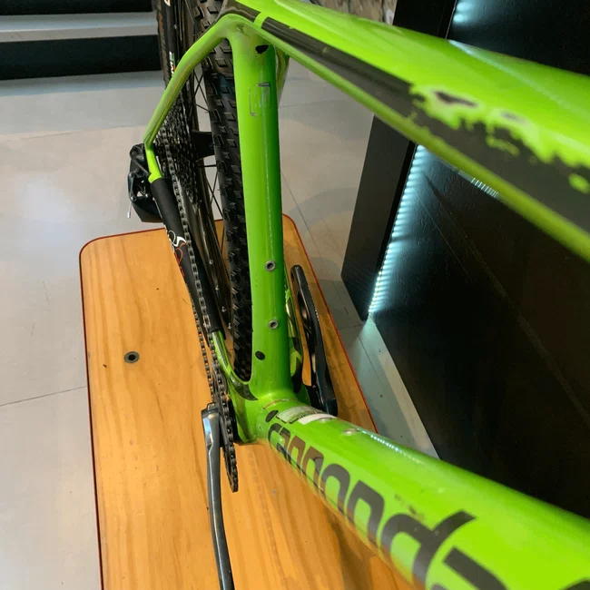 Bicicleta Cannondale FSI Carbon Aro 29 GX 12v Verde e Preto - Seminova