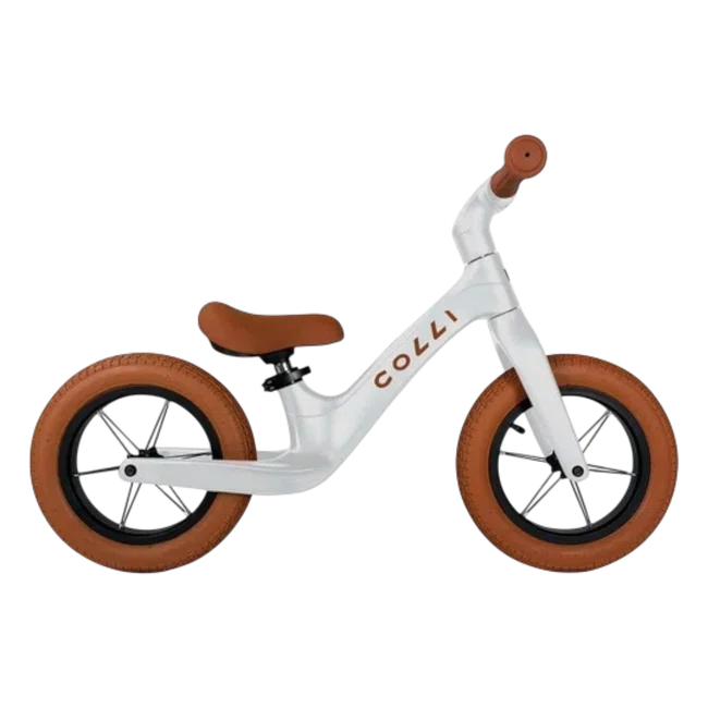 Bicicleta Colli Aro 12 Balance Branco e Marromㅤㅤㅤㅤㅤㅤㅤㅤㅤ