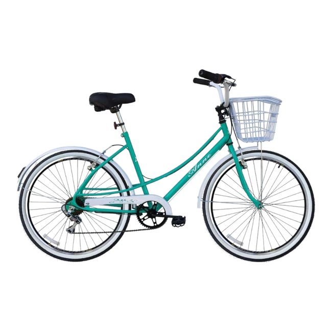 Bicicleta Dalannio Anne Retro Aro 26 6v Feminina Azul  Turquesa