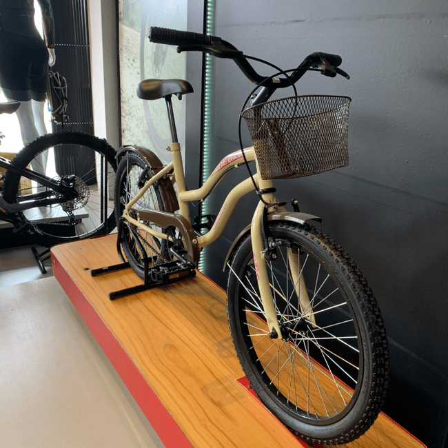 Bicicleta Dalannio Beach Retrô Aro 20 Feminina Bege e Marrom