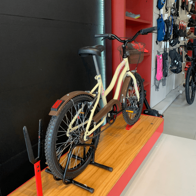 Bicicleta Dalannio Beach Retrô Aro 20 Feminina Bege e Marrom