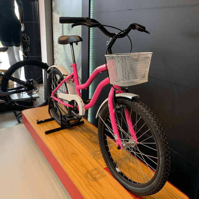 Bicicleta Dalannio Beach Retrô Aro 20 Feminina Rosa Chiclete