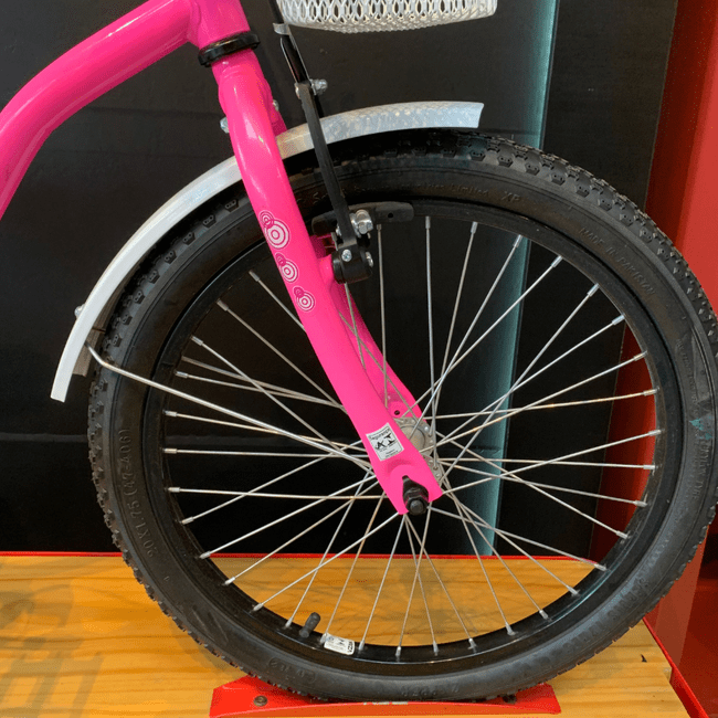Bicicleta Dalannio Beach Retrô Aro 20 Feminina Rosa Chiclete
